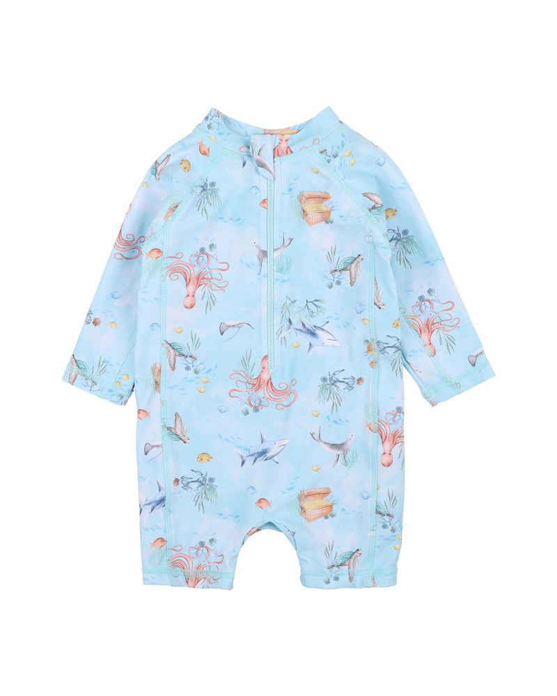 Flinn Print LS Sunsuit