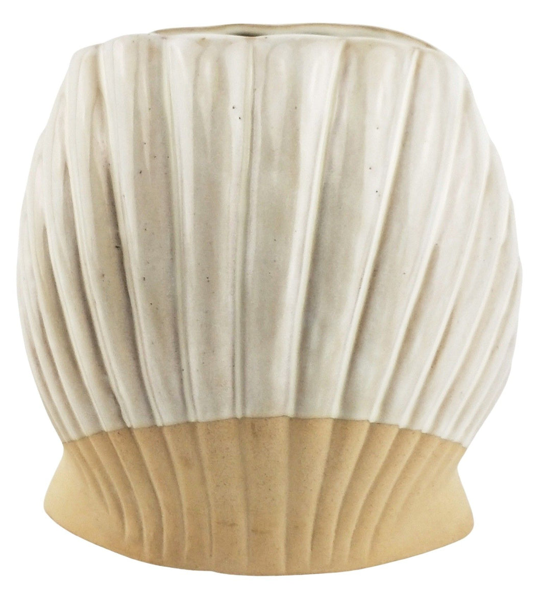 Clam Shell Planter White