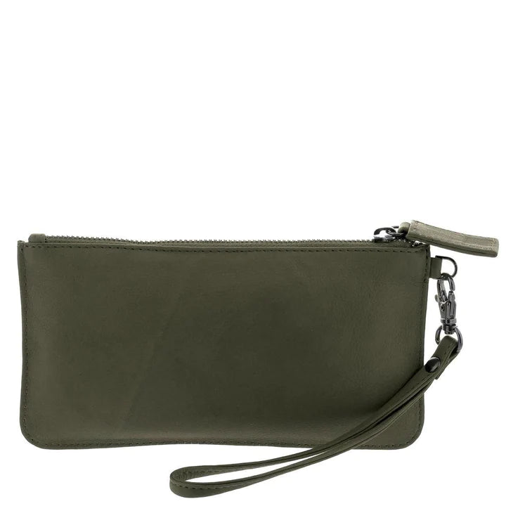 Abril Leather Wristlet Purse